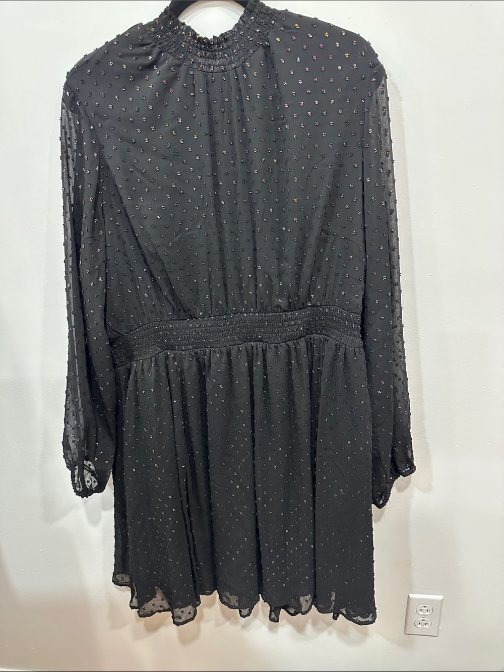 Black Dot Babydoll Dress
